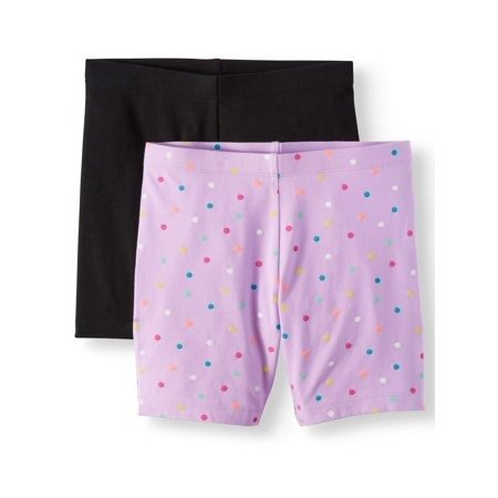 Solid and Printed Bike Shorts, 2-Pack (Little Girls & Big Girls)