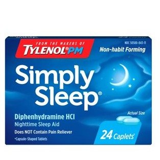 Simply Sleep 助眠剂，苯海拉明 25mg, 24 ct
