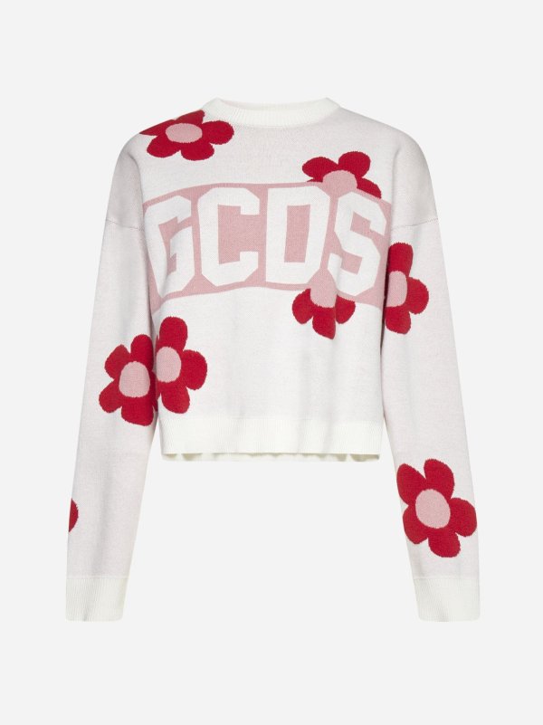 Daisy logo cotton sweater
