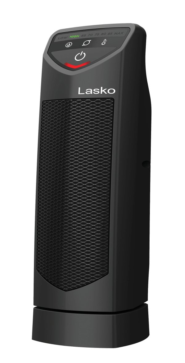 1500W 14" Personal Oscillating Ceramic Electric Tower Space Heater, CT14320, Black