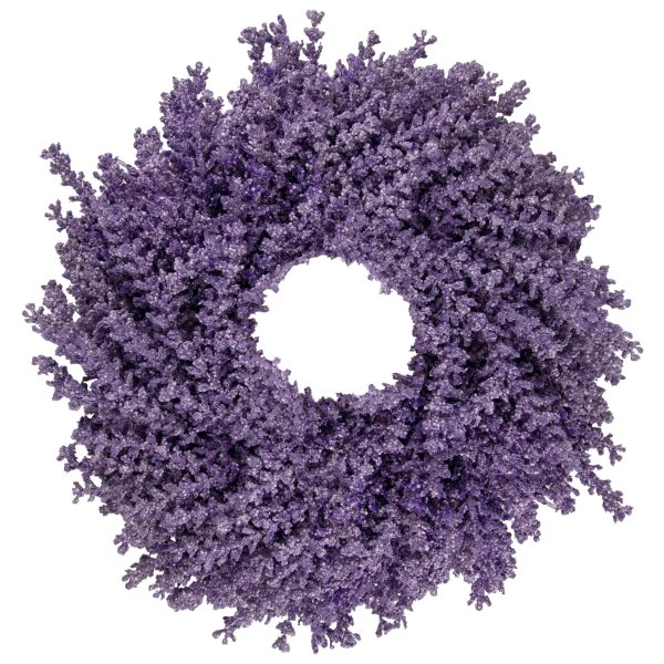 Northlight Purple Lavender Artificial Floral Spring Wreath, 15-Inch, Unlit