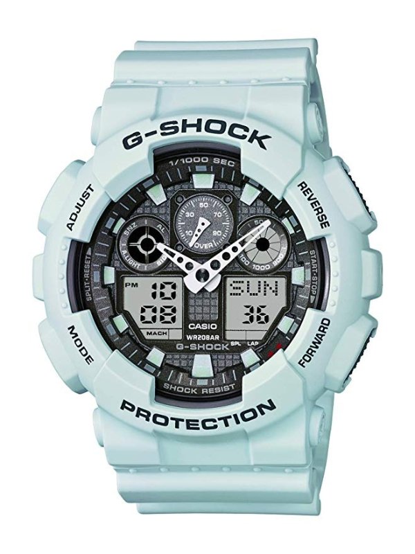 G-Shock Men's Quartz Sport Watch with Resin Strap, White, 29.4 (Model: GA-100LG-8ACR