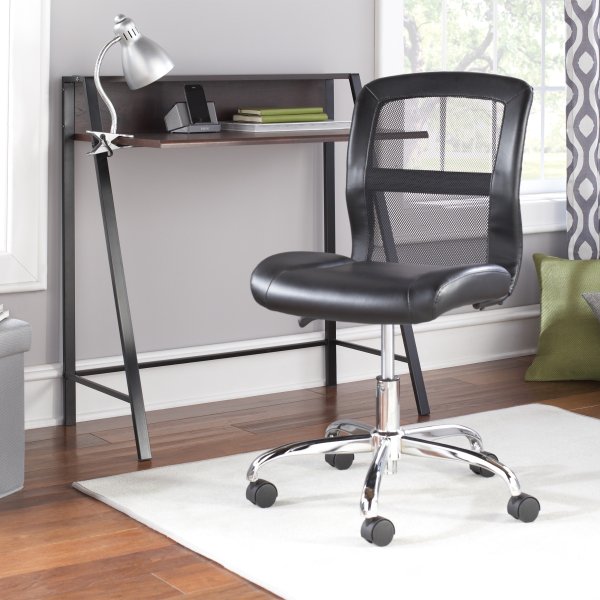Vinyl and Mesh Task Office Chair, Multiple Colors