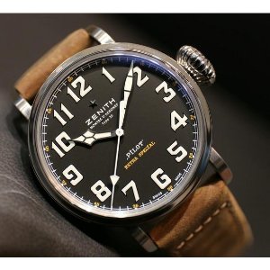 Zenith Pilot 20 Extra Special Black Dial Brown Leather Men's Watch 03.2430.3000/21.C738