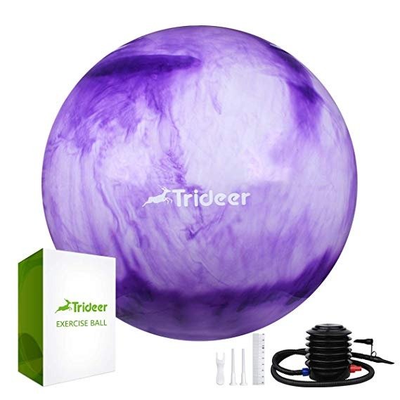 Exercise Ball (Multiple Color), Yoga Ball, Birthing Ball with Quick Pump, Anti-Burst & Extra Thick, Heavy Duty Ball Chair, Stability Ball Supports 2200lbs
