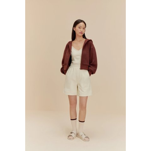 宽松连帽卫衣外套