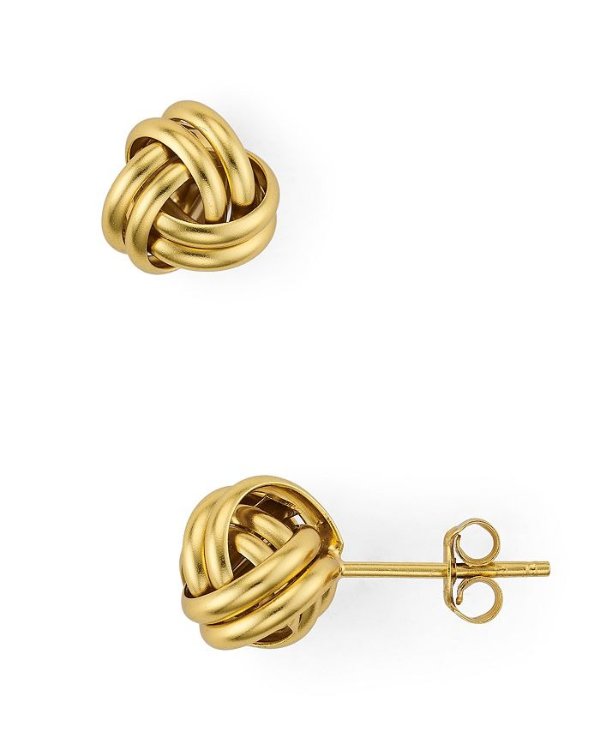 Love Knot Stud Earrings in 18K Gold-Plated Sterling Silver - 100% Exclusive