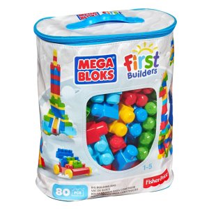 Mega Bloks 大号儿童积木玩具积木80块装（经典款）