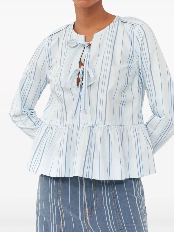 striped peplum blouse