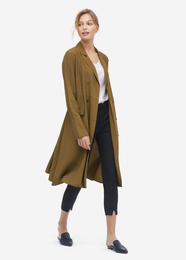 Women Classic Blended Trench Coat