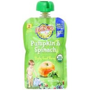 Earth's Best Organic Baby Food Puree, Pumpkin & Spinach, 3.5 Ounce (Pack of 12)