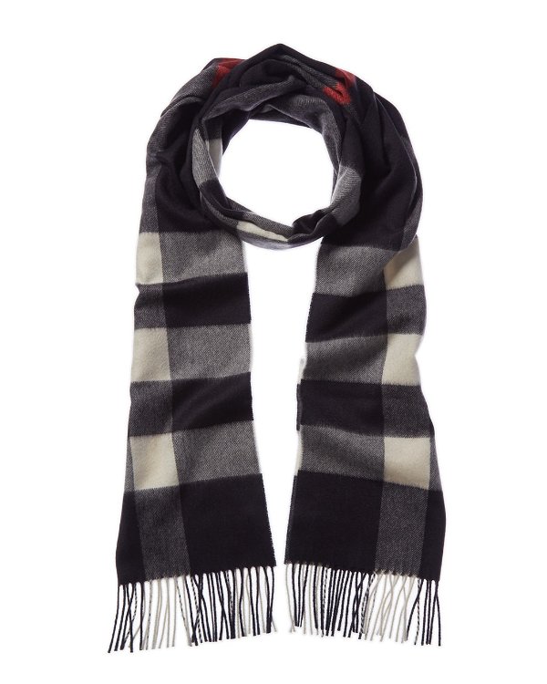 Deluxe Classic Check Cashmere Large Scarf