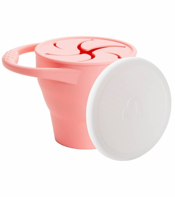 C'est Silicone Snack Catcher with Lid - Coral