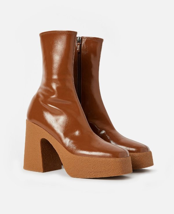 Women's Brown Chunky Ankle Boots | Stella McCartney Men