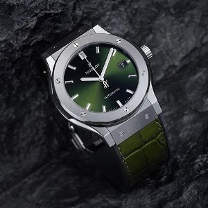 Dealmoon Exclusive: HUBLOT Classic Fusion Green Sunray Dial Automatic Men's Titanium Watch