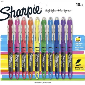 Sharpie Liquid Highlighters, Chisel Tip, Assorted Colors