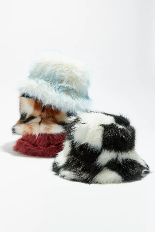 Ace Fluffy Faux Fur Bucket Hat
