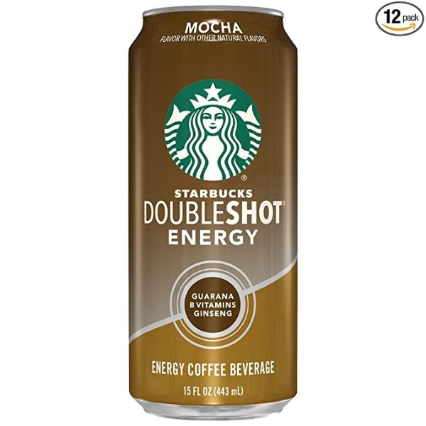 Doubleshot Energy Espresso Coffee, Mocha, 15 oz Cans (12 Pack) (Packaging May Vary)