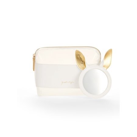 Women's Abbey Frosted Lucite Cosmetic Bag & Mirror