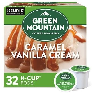 Roasters Caramel Vanilla Cream, Single-Serve Keurig K-Cup Pods, Flavored Light Roast Coffee Pods, 32 Count