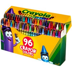 白菜价：Crayola 绘儿乐蜡笔96支 内置磨笔器