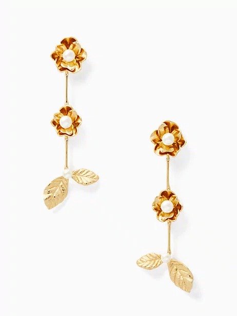 lavish blooms linear earrings