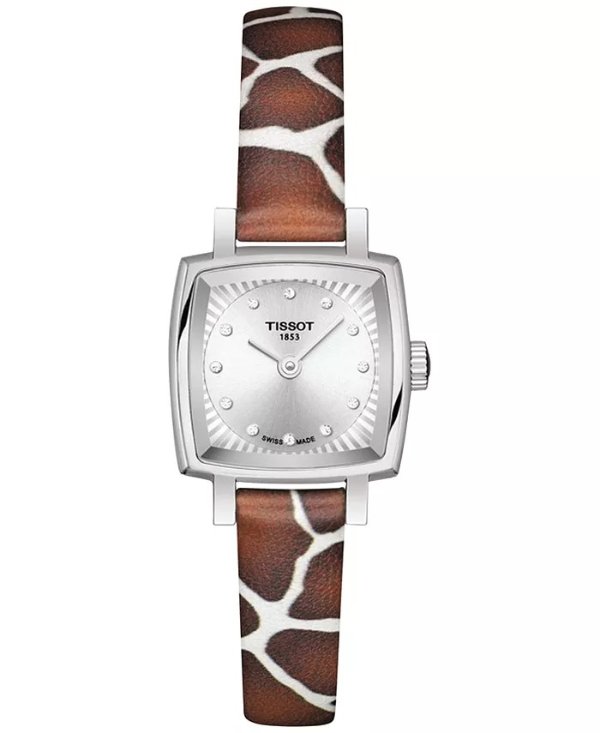 Women's Lovely Diamond 1/20 ct t.w. Printed Strap Watch 20mm