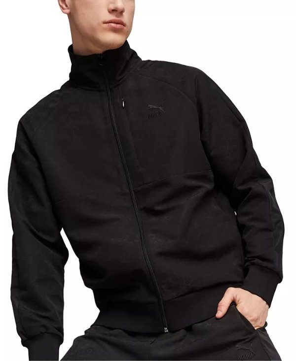 Men's Paisley Luxe Jacquard Zip-Front Track Jacket