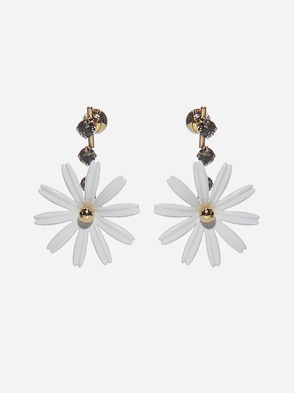 Flower crystals earrings