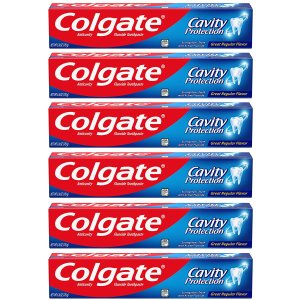 Colgate Cavity Protection Toothpaste with Fluoride 6 Ounce (Pack of 6)
