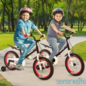 史低价：SereneLife 儿童12"自行车，带辅助轮