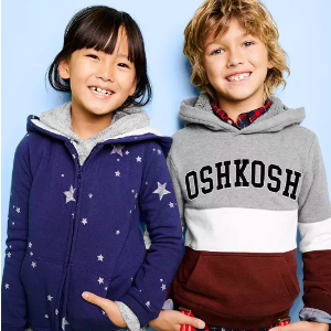 OshKosh BGosh 儿童实用薄款卫衣$9.75起 绒绒卫衣$16.5