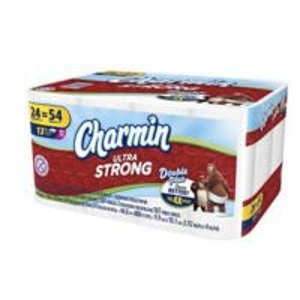 4 Charmin Ultra Strong Bathroom Tissue 24 Double Plus Rolls(96 rolls)+FREE $10 Gift Card