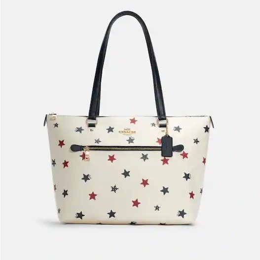 Gallery Tote With Americana Star Print