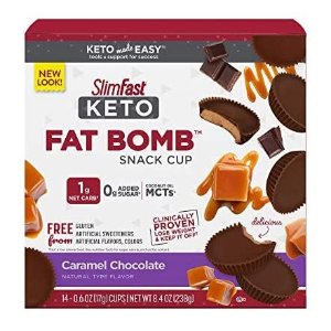 SlimFast Keto 低碳水焦糖巧克力饼干 0.6oz 14小袋装