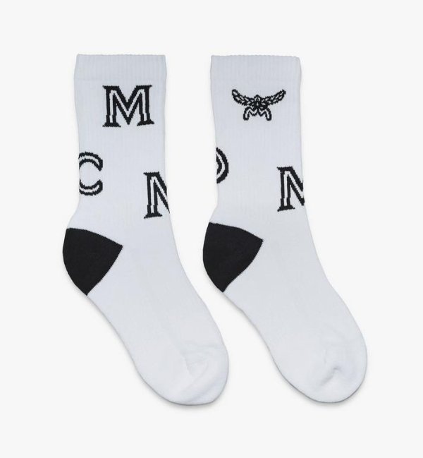 Monogram Print Cotton Socks	