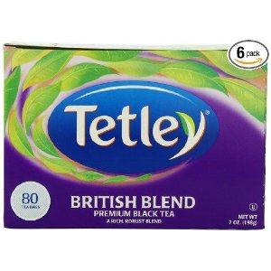 Tetley British Blend 英式优质红茶茶包, 每盒80个 (6盒)