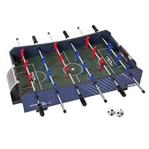 Sport Squad FX40 40 inch Table Top Foosball Table for Adults and Kids - Compact Mini Tabletop Soccer Game - Portable Recreational Hand Soccer for Game Room & Family Game Night - Incl. 2 Foosball Balls