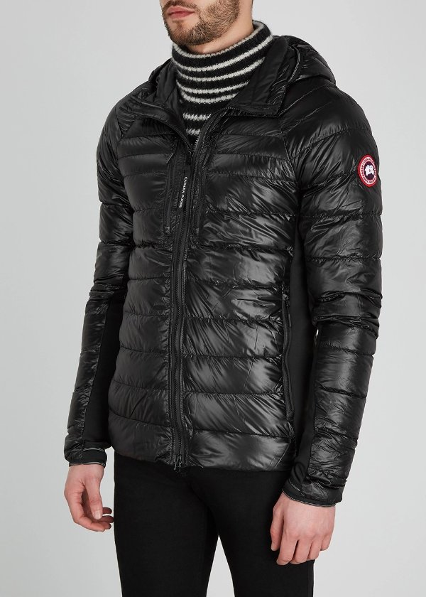 Hybridge Lite black quilted shell jacket