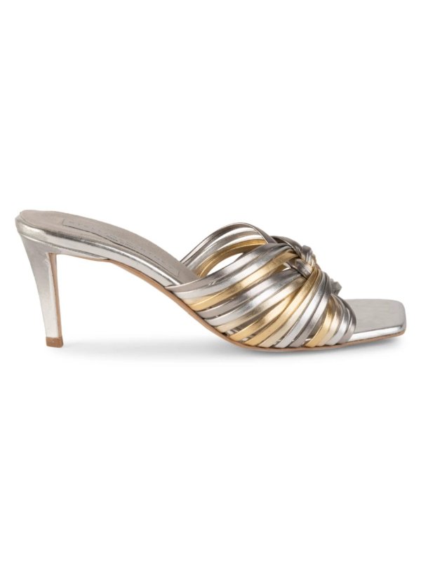 - Knotted Metallic Mules