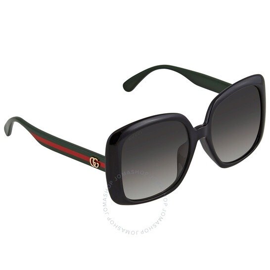 Grey Square Ladies Sunglasses GG0714SA 001 56