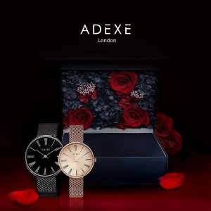 超后一天：ADEXE 520浪漫大促 情侣手表玫瑰花盒热卖中！