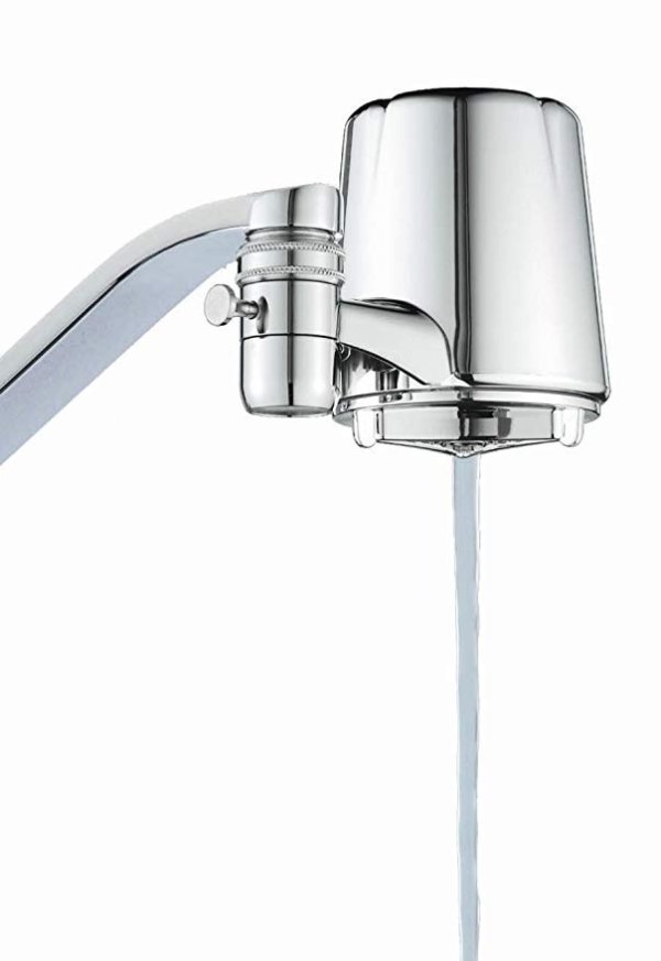 FM-25 Faucet Mount Filter with Advanced Water Filtration, Chrome Finish