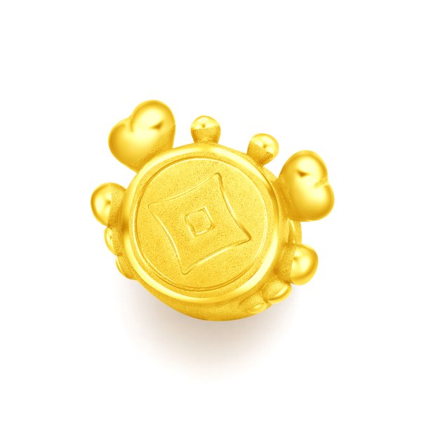 999 Pure 24K Gold Fortune Money Crab Charm
