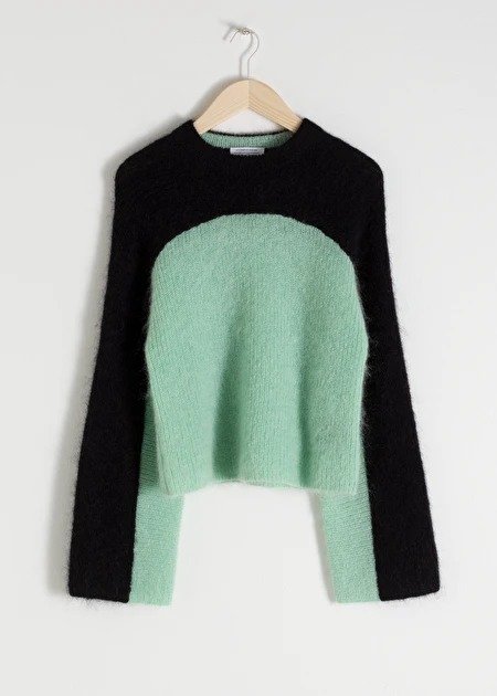 Cropped Colourblock Sweater