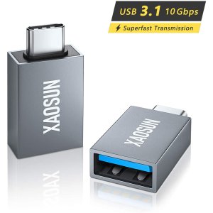 XAOSUN USB3.1 Type-C to Type-A Adapter[2 Pack]