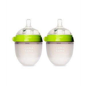 ComotomoNatural Feel Baby Bottle, 2pk - 5 oz - Green
