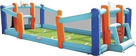 Tikes Huge Inflatable Backyard Soccer & Basketball Court for Multiple Kids