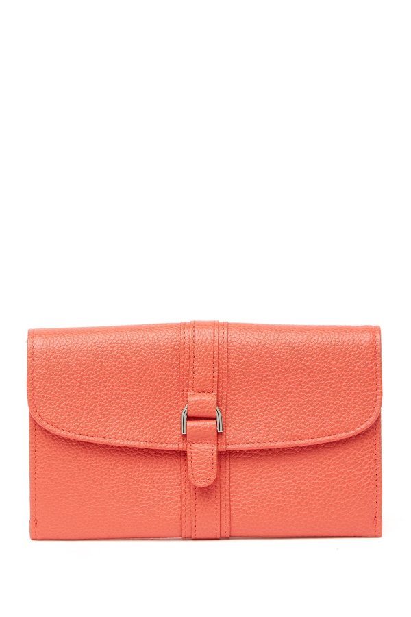 Buckle Flap Leather Wallet