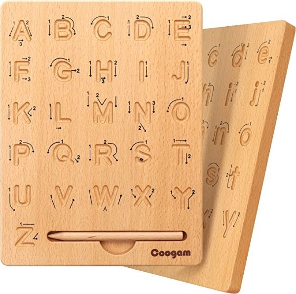 Coogam 儿童木制字母练习板